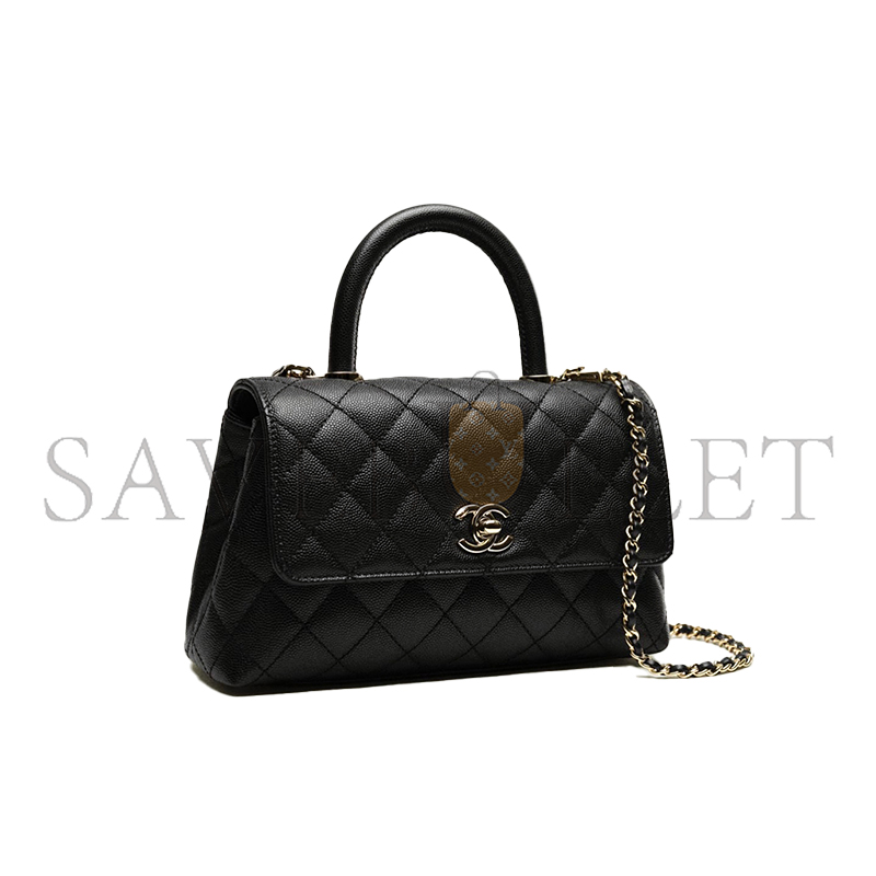 Ch*el master small top handle flap bag a92990 (24*14*10cm)